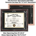 GraduationMall Glossy Cherry Wood Diploma Frame, Gold Trim, Wall