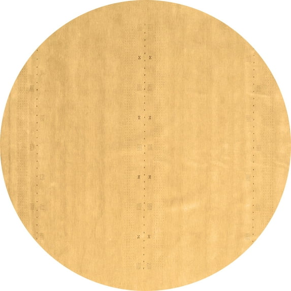 Ahgly Company Indoor Round Solid Brown Modern Area Rugs, 8' Round