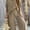 Khaki, variant on MORTTIC Women's 2 Piece Outfit, Casual Solid Color V-Neck Half Sleeve Top and Wide Leg Pants Lounge Set