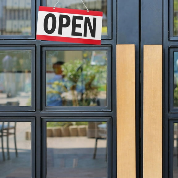 FELTECHELECTR 2Pcs Rectangle PVC Open Closed Signs for Business Indoor Use 11.4x5.9x0.02in