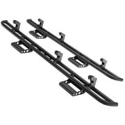 N-Fab by RealTruck RKR Step System | Cab Length, Tubular Steel, Textured Black | F154RKRCCS4 | Compatible with 2015-2024 Ford F-150, 2022-2023 Lightning SuperCrew All Beds, SRW Gas