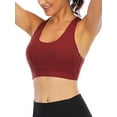 thumbnail image 4 of FUTATA Women's Cross Strap Padded Lace Up Sports Bra, Sports Underwear Medium Support Yoga Bra With Detachable Cups For Running Yoga Fitness Workouts, 4 of 7