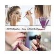 thumbnail image 4 of Purple & Silver 20-Piece Professional & Daily Makeup Brush Set, 4 of 7