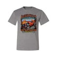 thumbnail image 2 of Main Street of America Route 66 Hot Rod Cars and Trucks Men's Graphic T-Shirt, Heather Grey, 5XL, 2 of 3