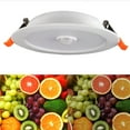thumbnail image 2 of Lámpara de techo LED empotrada de 12 W CA 85-265 V con sensor de movimiento para interiores (blanco cálido 3000 K), 2 of 14