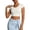 White, variant on DeHolifer Women Workout Tops Short Sleeve Seamless Athletic Shirts Yoga Gym Sports Breathable Tees Slim Cropped Shirt Blue XL