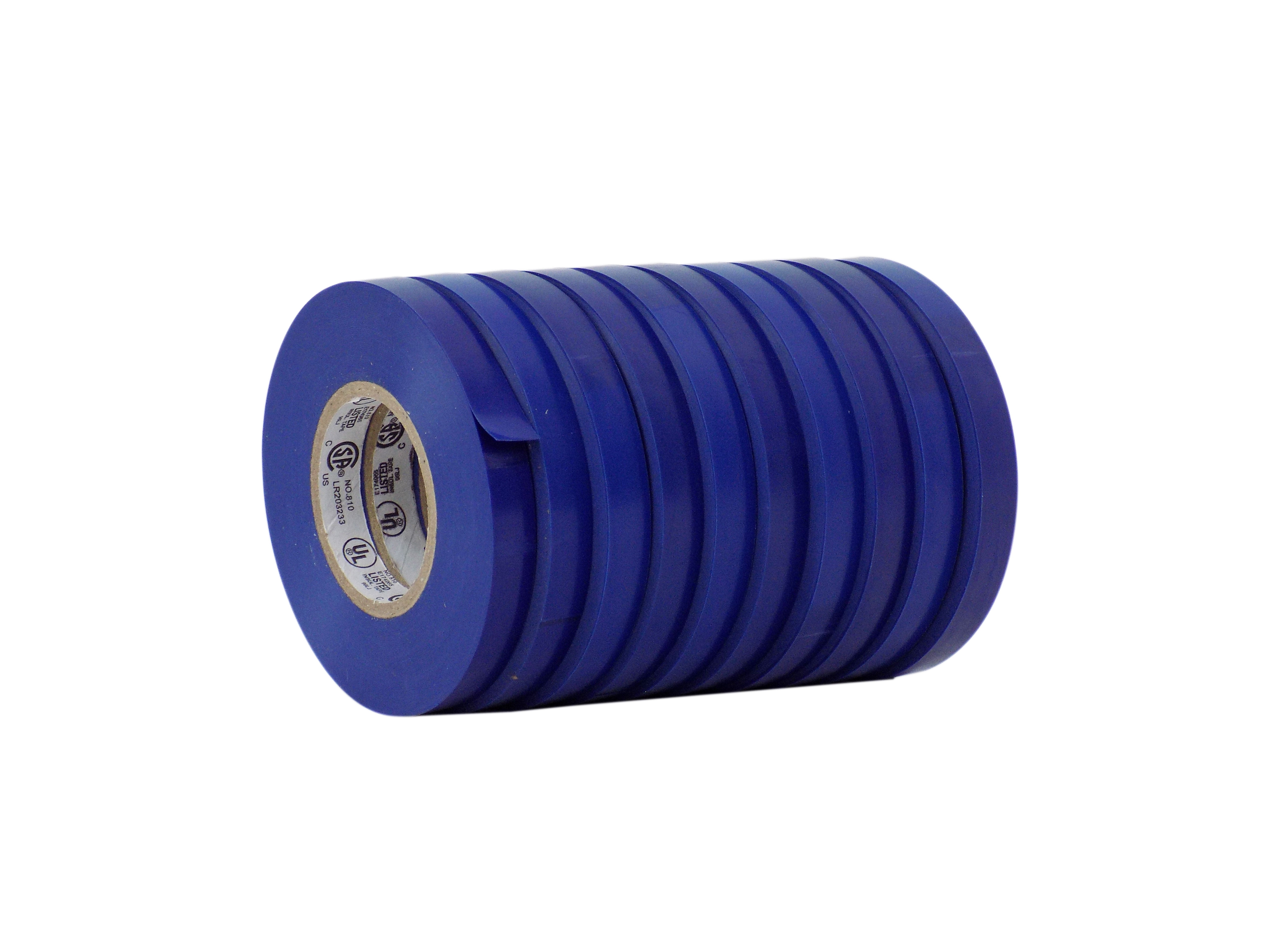 WOD Tape Blue Electrical Tape General Purpose 3/8 in. x 66 ft. High