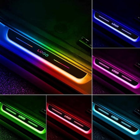 4PC Wiring-Free LED Door Sill Pro Waterproof Auto-Sensing Welcome Courtesy Light customizable