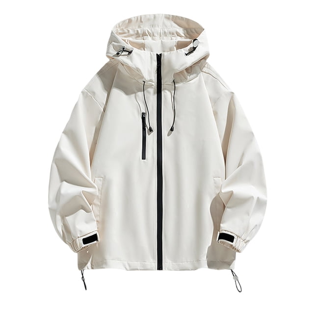 Cinvoph Vestes Imperméables pour Femmes Randonnée Athlétique Coupe-Vent Manteau Décontracté à Fermeture Éclair