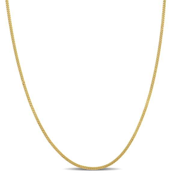 Everly Women's 1mm Diamond-Cut 14k Yellow Gold Flat Curb Link Chain Necklace