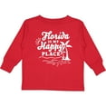 thumbnail image 3 of Inktastic Florida is My Happy Place with Palm Trees Boys or Girls Long Sleeve Toddler T-Shirt, 3 of 5