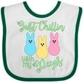 thumbnail image 3 of Inktastic Funny Easter Just Chillin' with My Peeps Boys or Girls Baby Bib, 3 of 4