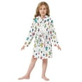 thumbnail image 6 of FORMRS Niños Bathrobe Unisex Hooded Robe Soft Plush Pajamas Sleepwear, Size 2-3T, Green Stars, 6 of 7