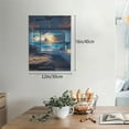 thumbnail image 2 of Susaid Ocean View Bedroom Pattern Vertical Canvas Wall Decor 12x16in - Waterproof with Wood Frame & Damage-Free Hanging Kit, 2 of 8