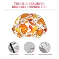 thumbnail image 4 of Yiaed Autumn Sweater Warmth Print Reusable Shower Cap & Bath Cap & Lined, Oversized Waterproof Shower Caps Designed for all Hair Lengths, 4 of 7