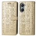 thumbnail image 1 of Funda Cartera FOXDOCK para Vivo Y18i , Flip PU con Relieve de Gatos y Perros, Tarjetero y Soporte, 1 of 6