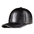 thumbnail image 1 of Spring Genuine Leather Baseball Cap In Men Brand New Warm Real Cow Leather Caps Hats ,Premium Material, 1 of 6