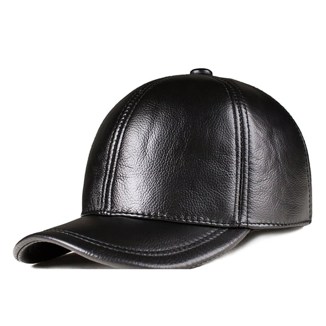 Spring Genuine Leather Baseball Cap In Men Brand New Warm Real Cow Leather Caps Hats ,Premium Material
