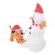 thumbnail image 3 of Perro Inflable Del Muñeco De Nieve De Navidad ANGGREK 3,6 Pies Luces LED Blancas, 3 of 7