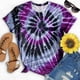 thumbnail image 1 of ICHUANYI Clearance Fashion Woman Causal Printing Round Neck Blouse Short Sleeve T-Shirt Summer Tops(Purple, XXL) ICHUANYI WER2023081106718, 1 of 3