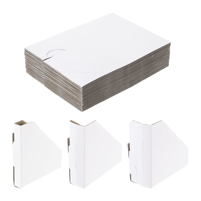 Unique Bargains 120 Pack Adjustable Cardboard Corner Protector Cardboard Edges Protector 9.5x9.5cm Fits 0.5, 1 and 1.5 Inch White