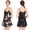Black, variant on Women's Satin Nightgowns Adjustable Spaghetti Strap Negligees V Neck Slip Dress Lingerie S-2XL