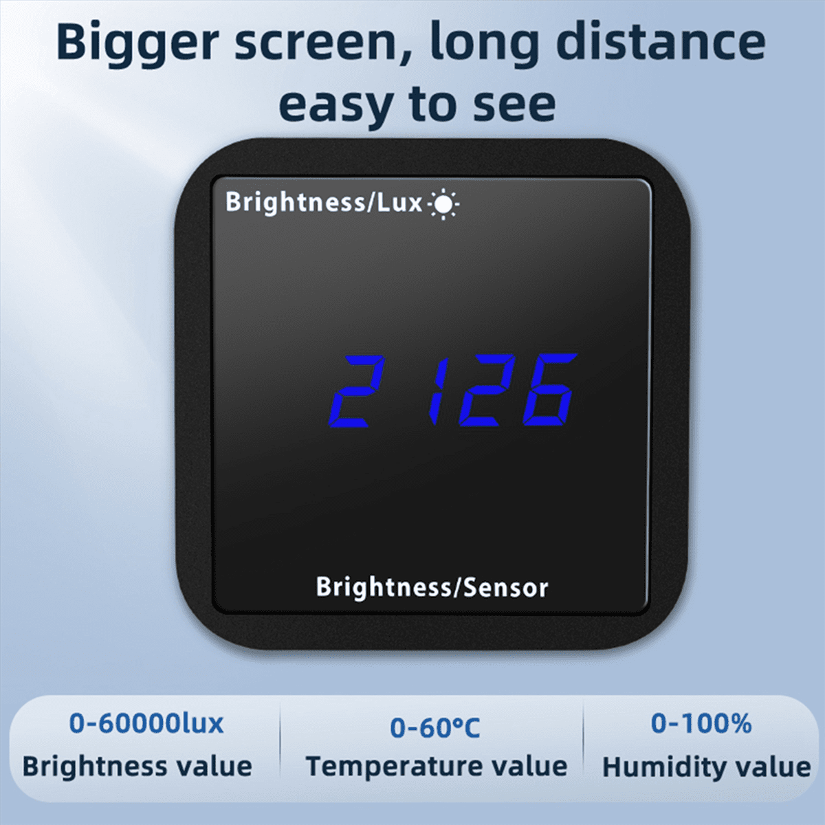 2X Tuya ZigBee Light Sensor Brightness Detector with Temperature Humidity Detection Display Smart Home Security Linkage,2 x Brightness Detector,Black
