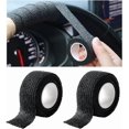 thumbnail image 1 of WWS-Car Steering Wheel Cover Tape, 2PCS Non-Slip Sweat Absorbing Vehicles Steering Wheel Wrap Tape, Self Adhesive Automotive Protection Accessories, Universal for SUV, Truck, RV (Black), 1 of 4