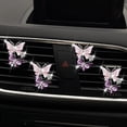 thumbnail image 3 of Redempat 4x Easy To Car Butterfly Air Vent Clips For Fresh And Fragrant Car Pink Gifts pink 1Set, 3 of 6