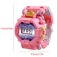 thumbnail image 2 of Robot Transformación Reloj de pulsera Juguete 2 en 1 Niño Niños Robot electrónico Reloj deportivo Cumpleaños Regalo de Navidad Vogacara EL2105-04B, 2 of 2