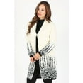 thumbnail image 4 of MAZEL Thick Knit Long Body Cardigan in Winter White, 4 of 5