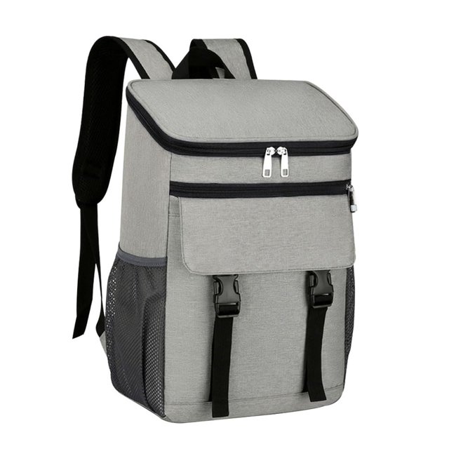 Mochila térmica Schwylth con aislamiento para 30 latas, color gris