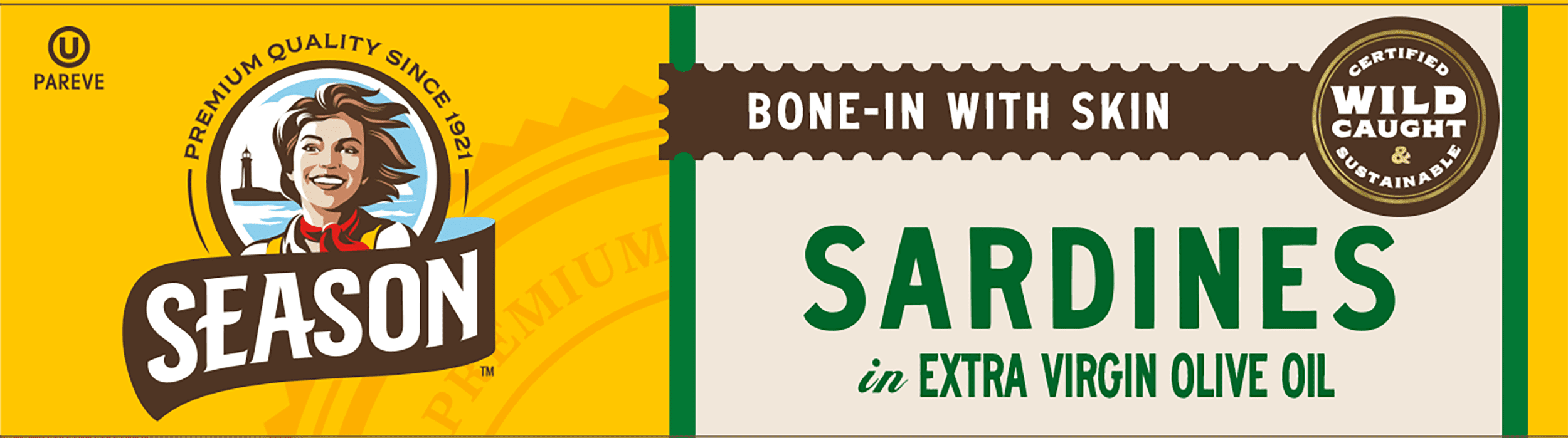 (12 pack) Season Brand Sardines, in Extra Virgin Olive Oil, 4.375 Oz