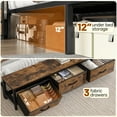 thumbnail image 5 of EnHomee Full Size Bed Frame with Headboard Full Bed Frame with 3 Fabric Drawers Metal Platform Bed Frame Full with LED Lights & Charge Station, Rustic Brown, No Box Spring Needed, 5 of 8