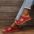 thumbnail image 4 of Zanvin Womens Sandals Clearance Women's Ladies Fashion Casual Sandals Wedges Shoes Outdoor Slippers, Sandals for Women Dressy Summer, Red, 41, 4 of 7