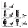 thumbnail image 5 of Juego de fresas de carburo de 12 mm con lima de doble corte para brocas, pulido, grabado, taladrado, paquete de 5, 5 of 5