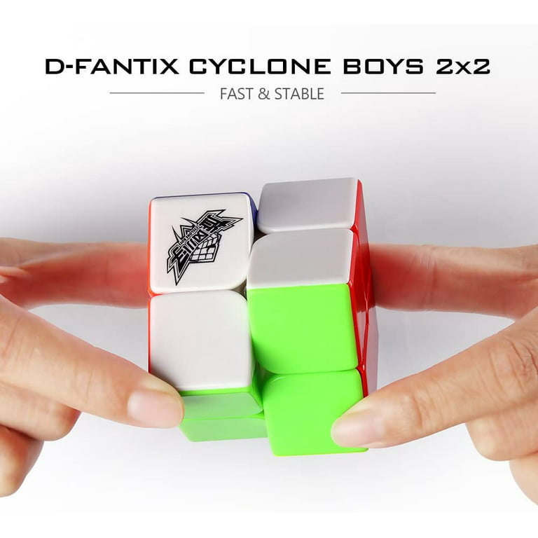 D-FantiX Cyclone Boys 2x2 Speed Cube Stickerless 2 by 2 Magic Cube Puzzles  Toys 50mm 
