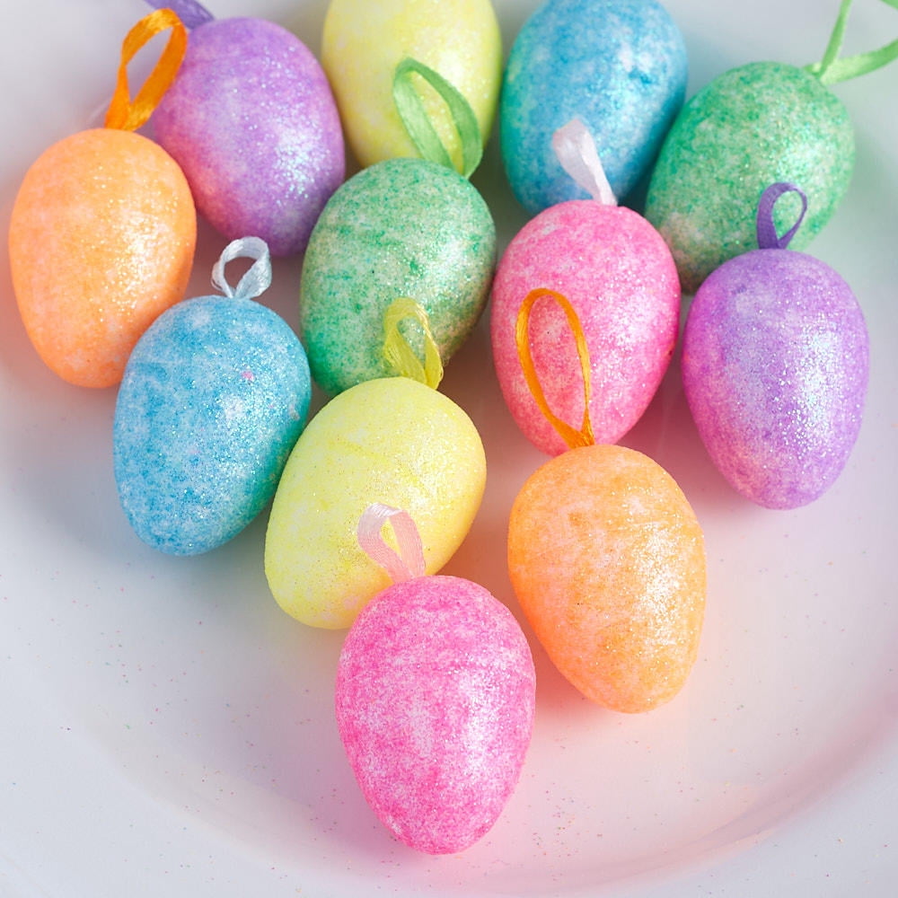 72 Artificial Assorted Colorful Pastel Easter Eggs