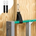 thumbnail image 4 of 2Pcs Heavy Duty Garage Storage Hooks Hangers with Carabiner Clips Multi-Purpose Hanging Straps for Ladder Hose Tools Bags and Equipment, 4 of 6