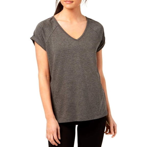 Ideology Womens Yogo Shoulder Sleeve V Neck Blouse;2XL