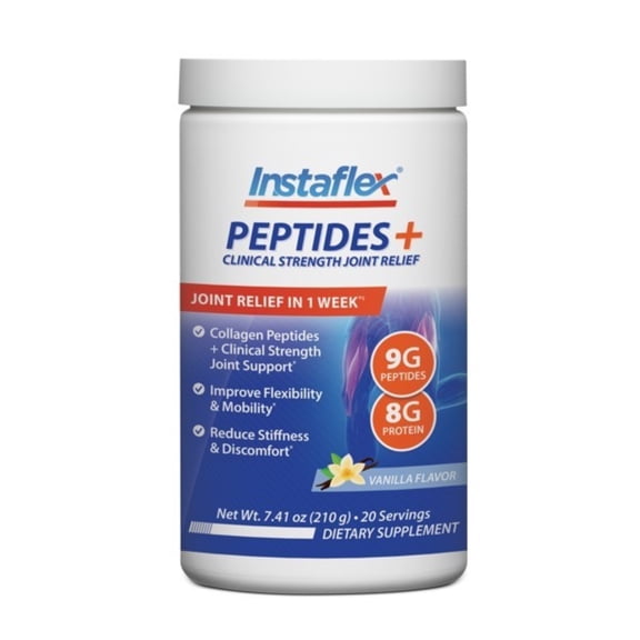 Instaflex® Peptides , Collagen Peptides Plus Clinical Strength Joint Relief, Vanilla Flavor, 7.37oz, 20 Servings