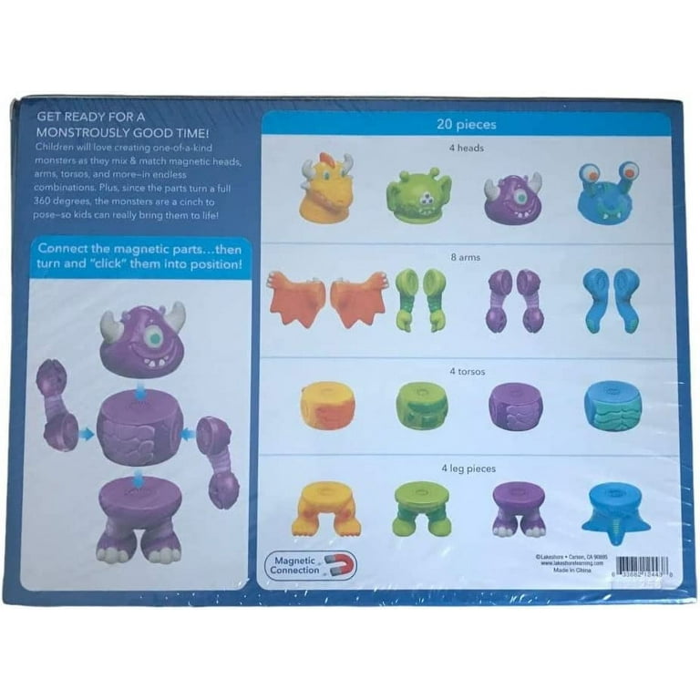 Lakeshore Mix & Match Magnetic Monsters Toy Set for Children, 3yrs