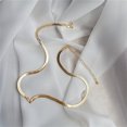 thumbnail image 5 of Simple Creative V-shaped Necklace For Women Flat Snake Chain Choker Fashion Blade Chains Neck Accessories Jewelry Gift, 5 of 5