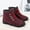 H-Red, variant on Womens Snow Boots: No-slip Warm Fur Winter Woman Ankle Booties