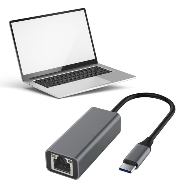BotaniNest USB C To Gigabit Adapter With LED Indicator RJ45 LAN Network Converter For Laptop Tablet Smartphone High Speed Data Transfer And Stable Internet Connection