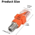 thumbnail image 4 of Coaxial to Ethernet Adapter, 12 Pack Coax F Female to RJ125 Male Converter for Line Tester, 4 of 6