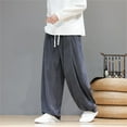 thumbnail image 7 of Angala Corduroy Casual Pants Classic Retro Straight Leg Comfort Fit Elastic Waist Relaxed Trousers For Autumn Winter Season Stylish Casual Men's Pants, 7 of 7