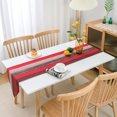 thumbnail image 3 of Camino de Mesa Rojo Naranja Lino Moderno Textura de Madera Raya Granja Rústico Retro Marrón 33x183cm Camino de Mesa de Yute para Mesa de Comedor Granja Fiesta Picnic Decoración de Cocina Gratis, 3 of 7