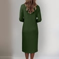 thumbnail image 6 of Lopecy-Sta Dresses for Women V-Neck Midi Shift Dress for Fall Loose Waist Casual Daily Wear, 6 of 7
