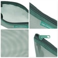 thumbnail image 3 of Unique Bargains 1Pc Lightweight Three-Dimensional Triangular Mesh Makeup Bag for Business Travel Nylon Green, 3 of 6